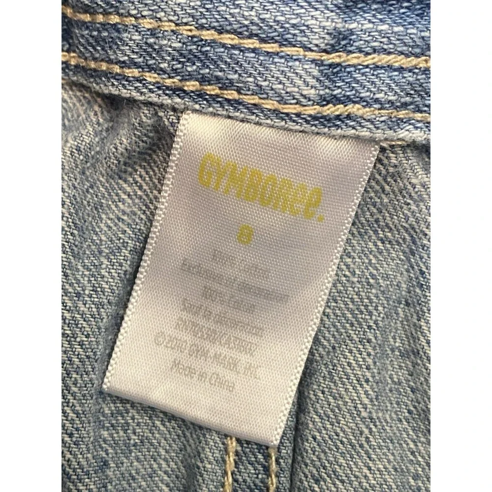 Gymboree Panda Denim Skirt Size 8 Vintage 2010 Embroidered Y2K Kidcore Aesthetic